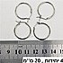 4 יחידות , צבע כסף 20 ממ