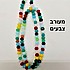 חרוז מבריק עם חיתוכים - מעורב צבעים