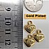 3 יחידות לב love צבע בציפוי זהב - gold plated