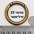 קוטר פנימי כ 32 מילימטר, צבע נחושת