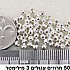 חרוז עגול 3 ממ. 50 יחידות צבע כסף