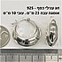 זוג עגילי כסף 925, אומגה עבה,23 ממ.
