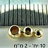 10 יחידות חרוז מעיכה גולדפילד 2 מילימטר