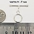 סוגר T . כסף 925, 10 מילימטר