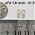 2 יחידות ,סופית כסף 925, קוטר פנימי 1.6 מילימטר