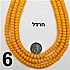 חרוז פחוס 6 מילימטר חרדל