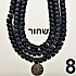 חרוז פחוס 8 מילימטר שחור פחם