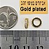 זוג חוצצים בצבע זהב, עם זירקון יהלום. ציפוי goldplated