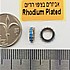 זוג חוצצים בצבע כסף עם זרקון טורקיז. ציפוי rhodium