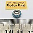 חרוז משובץ זירקונים טורקיז, ציפוי rhodium plated