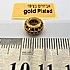 חרוז משובץ זירקונים שחור, ציפוי gold plated