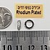 זוג חוצצים עם זרקון שקוף. ציפוי rhodium