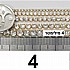 חצי מטר , שטראס זירקונים 4 מילימטר, gold plated