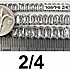 חצי מטר , שטראס זירקונים 2 על 4 מילימטר, rudium plated