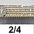 חצי מטר , שטראס זירקונים 2 על 4 מילימטר, gold plated