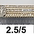 חצי מטר , שטראס זירקונים 2.5 על 5 מילימטר, gold plated