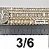 חצי מטר , שטראס זירקונים 3 על 6 מילימטר, gold plated