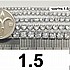 חצי מטר , שטראס זירקונים 1.5 מילימטר, rudium plated