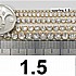 חצי מטר , שטראס זירקונים 1.5 מילימטר, gold plated