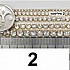 חצי מטר , שטראס זירקונים 2 מילימטר, gold plated