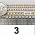חצי מטר , שטראס זירקונים 3 מילימטר, gold plated