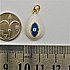 תליון עיין טיפה . צבע לבן . מצופה זהב gold plated