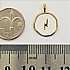 תליון ברק . צבע לבן . מצופה זהב gold plated