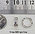 זוג עגילי כסף 925 סמיילי