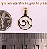 תליון גל קטן, זהב אל חלד בשילוב צדף,