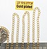 1 מטר, שרשרת הארכה חוליות קטנות, ציפוי goldplated
