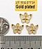 3 תליוני פרפר קטנים בציפוי gold plated