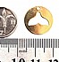 תליון זנב לוויתן חלול בציפוי גולדפילד