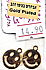זוג תליוני סמיילי בציפוי זהב GOLD PLATED