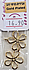 זוג פרחים חלולים, בציפוי זהב GOLD PLATED