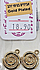 2 תליוני שבלול בציפוי זהב GOLD PLATED